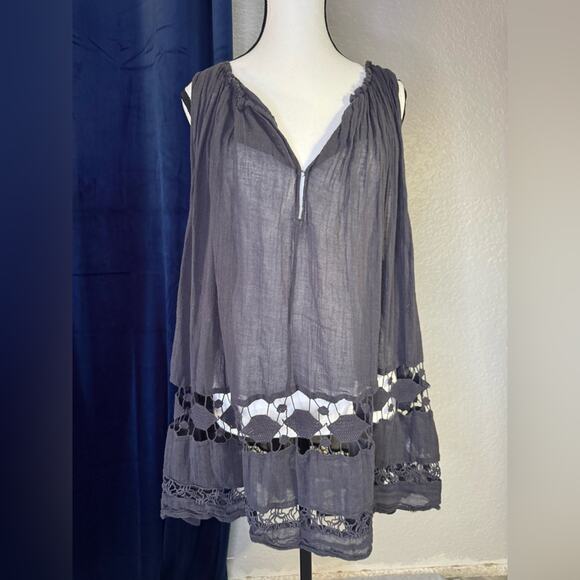 Free People One Sleeveless Boho Top / Beach Coverup | Size M - Picture 1 of 7
